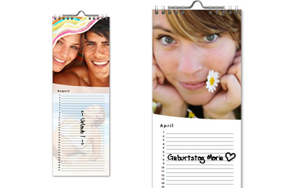 Der Fotokalender wird zum Geburtstagskalender umfunktioniert