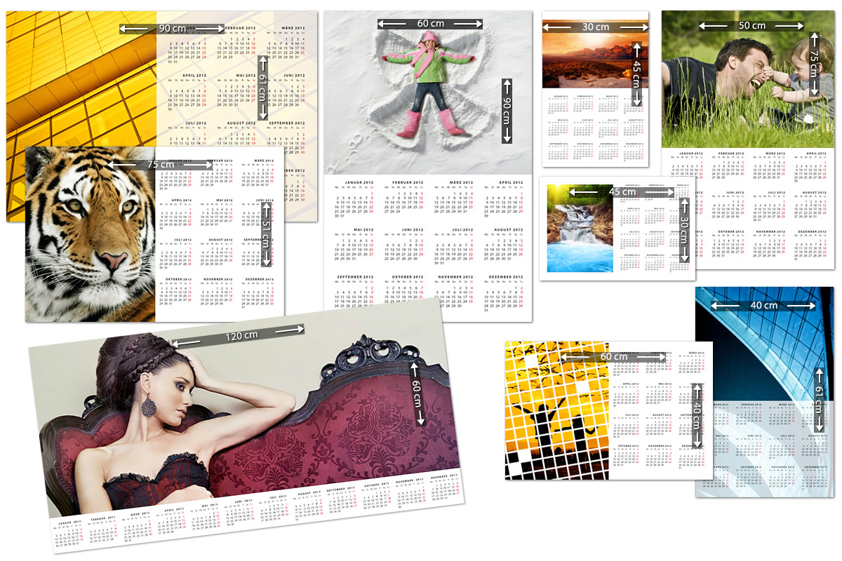 Gestalten Sie individuelle Jahreskalender